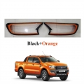 ครอบไฟหน้า ดำด้าน - ส้ม ใส่ ฟอร์ด แรนเจอร์ Ford ranger 2012 - 2015+ mc ส่งฟรี EMS
